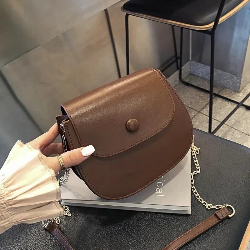 Mini Crossbody Bag Female Fashion Small Fresh Half-circle Saddle Bag Versatile Ins Single Shoulder Chain Bag Women Girls Cute Bag
