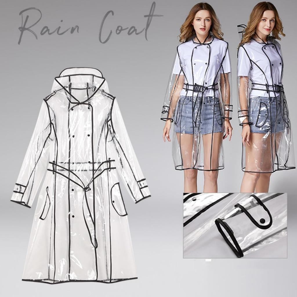 JYZ Transparent Long Rain Cycling with Storage One Size Fits Perfect for and Outdoor Activities Women's Raincoat, Men's Raincoat, Suit, Rainwear,