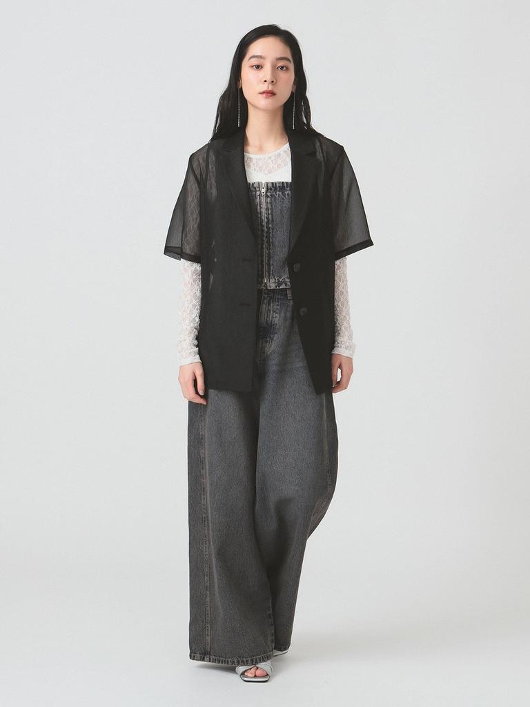 Ray Beams Women's Denim Barrel Jeans Pants, Black 0