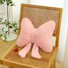 Solid Color Bow Throw Pillow Cushion Chair Car Pillow Head Girl Heart Valentine's Day Gift Exchange