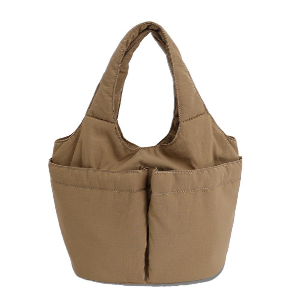 

Large Capacity Folded Bucket Bag Underarm Bag Solid Color Handbag Outdoor хаки