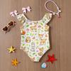 Girls One Piece Swimsuit Summer Animal Print Kids Swimwear Sleeveless Casual Beachwear Toddler Bathing Suit for Children