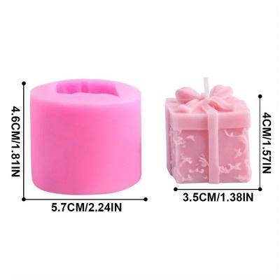 3D חג המולד קופסת מתנה נרות סיליקון עובש DIY פונדנט עוגת עובש ארומתרפיה טיח עוגיות אפייה סוכריות תבניות חג המולד דקור