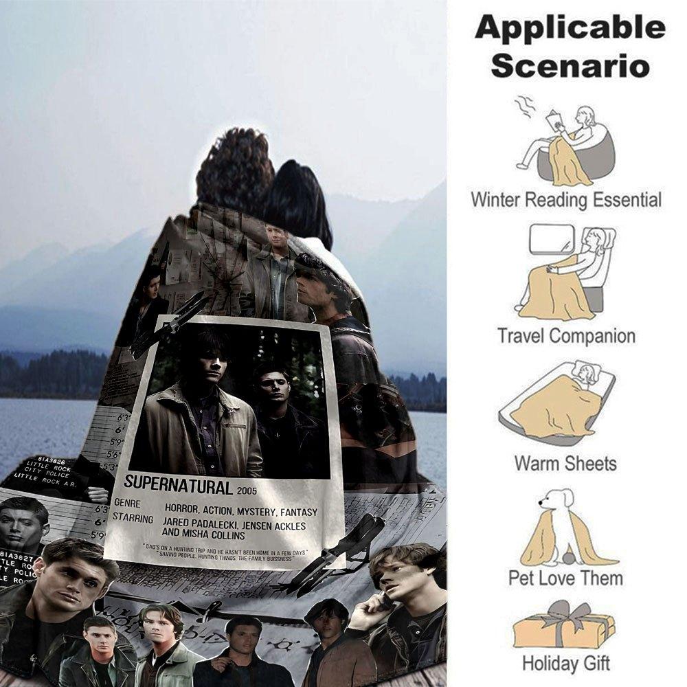 1 Stück Supernatural 22 Decke Weiche Warme Überwurfdecke für Zuhause, Büro, Reisen Ganzjahres Gemütliche Bettwäsche Geschenk, Büro Gemütliches Accessoire
