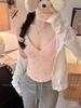 #Summer New Spice Girl Style Lace Splicing Sling Vest Slim and Thin Women's Fixed Belt Chest Pad