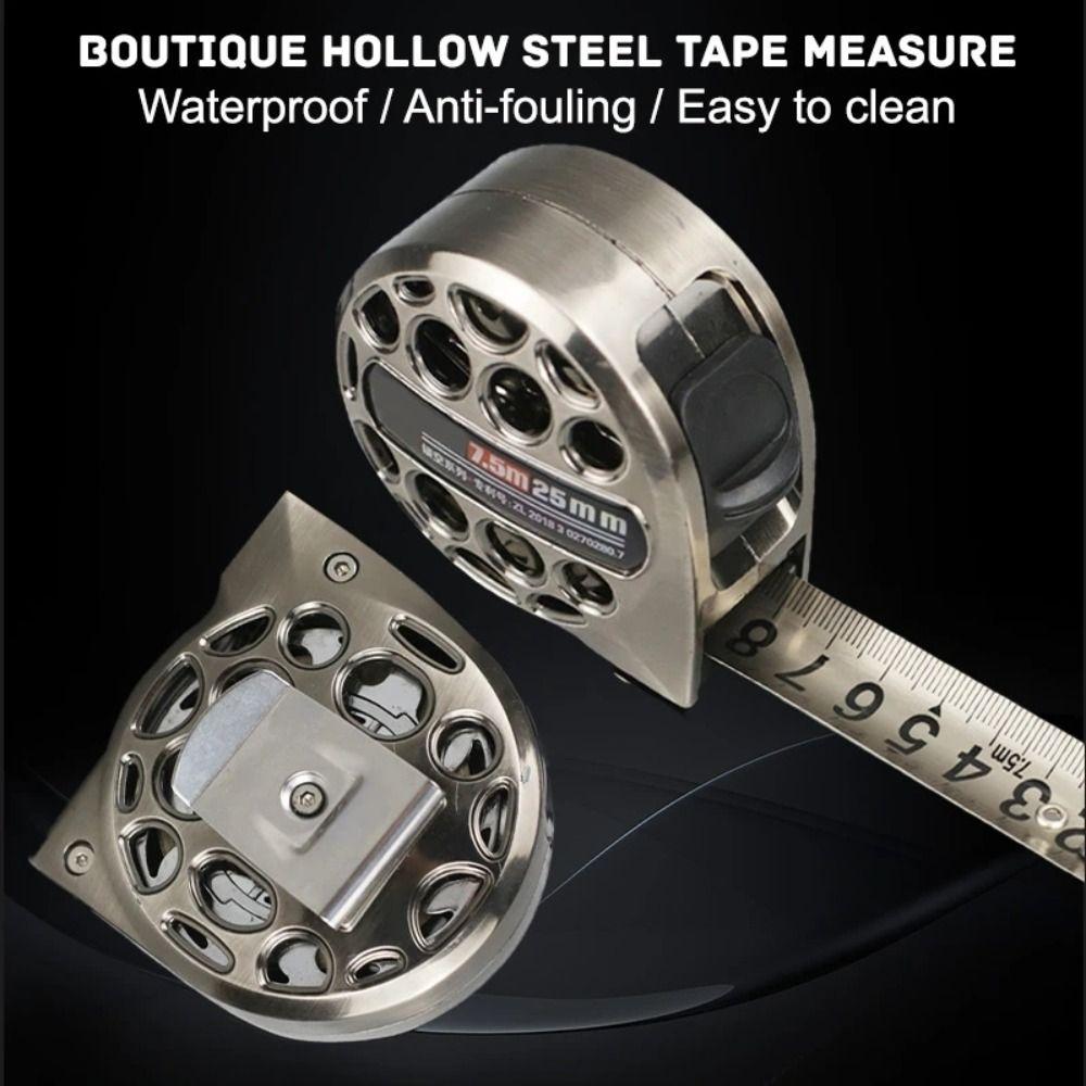 Waterproof Measuring Tape Self Locking Steel Tape Measure Portable   Measuring Distance Tool