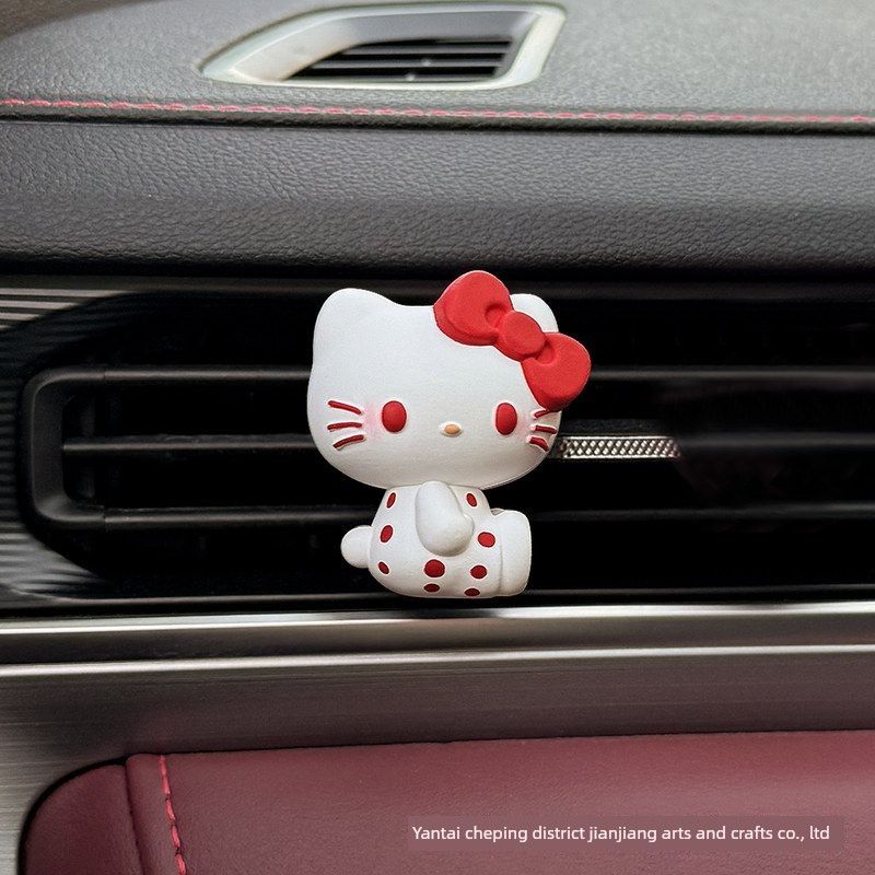 Kt Cat New Car Air Freshener Cartoon Perfume Diffuser Stone Car Vent Decoration Car Interior Accessory Ornament Fragrance