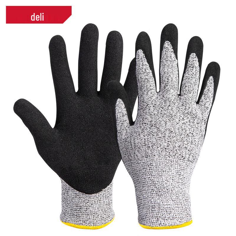 Deli Cut-Resistant Nitrile Coated Fiber Gloves 80g