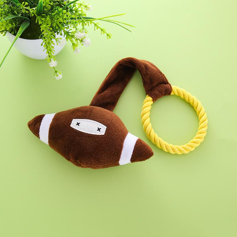 Corgi Border Collie and other small and medium-sized dog toys Bite-resistant teething rope ball toys Pet supplies