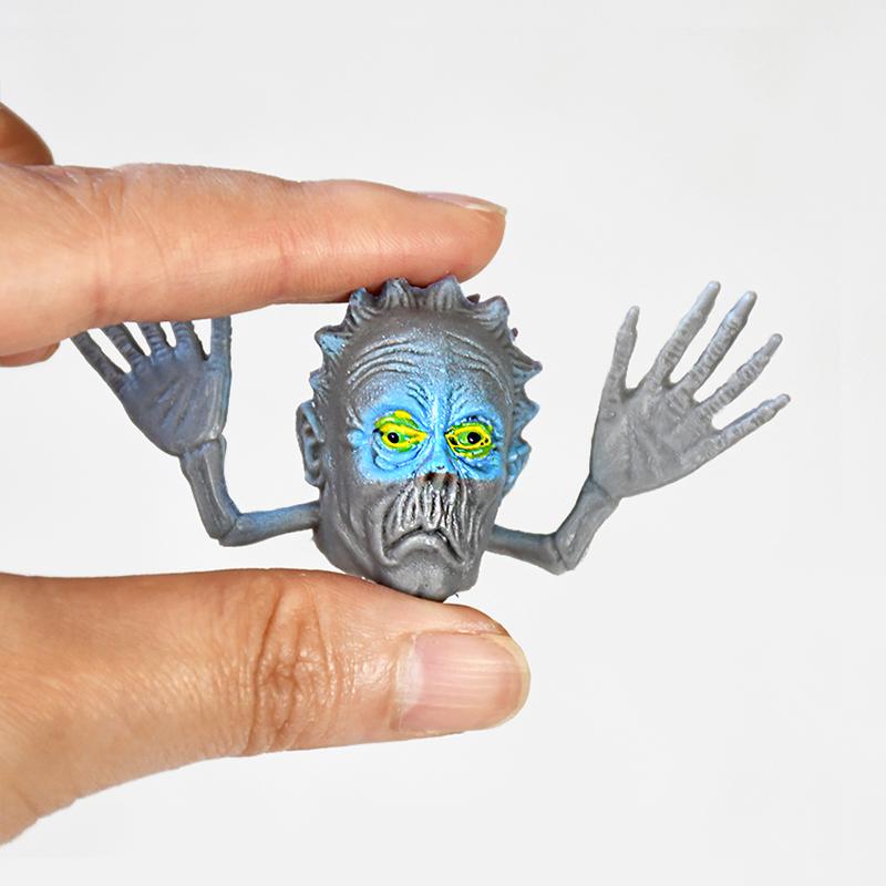 5Pcs Monster Finger Puppets Toy Zombie Head Tell Story Hand Toys Kids Birthday Party Favors Halloween Gift Goodie Bag Fillers
