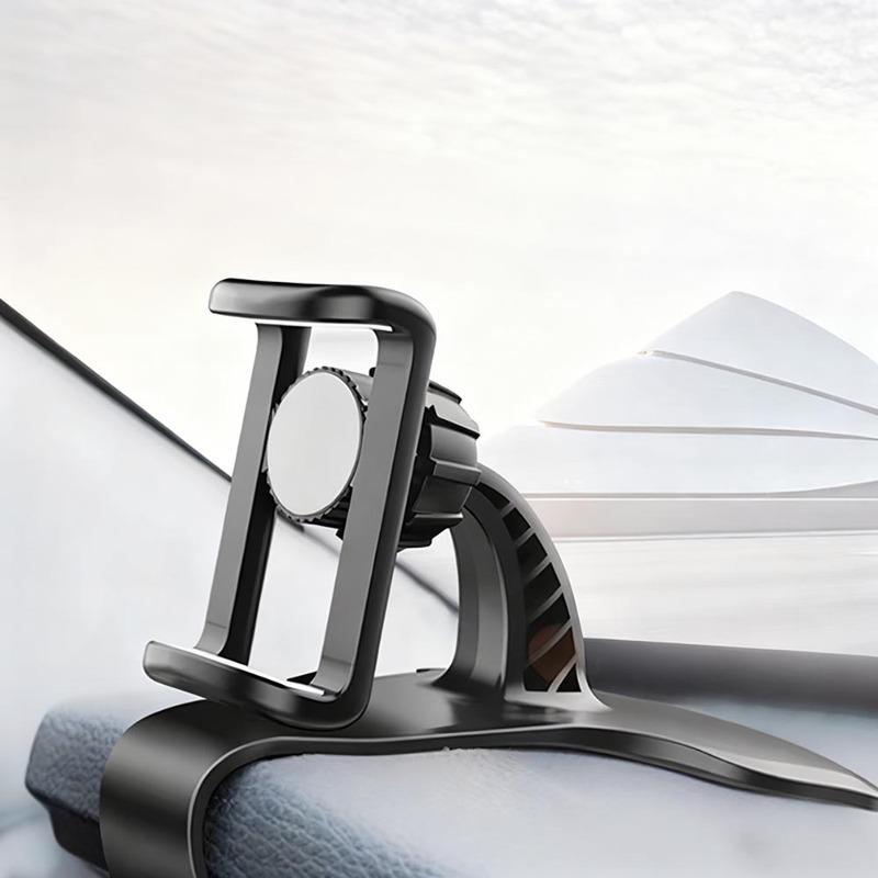 1Pc Black trument Panel Car Phone Holder Rearview Mirror Phone Holder Clip On Multifunctional GPS Navigation Bracket Car Part