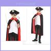 Halloween Pirate Captain Costume Set With Cape Hat For Kids Role Play