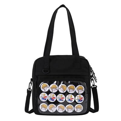 Ita Bag for Ita Bag Tote Shoulder 2WAY Small Ita Bag Shoulder Bag for for Fan Activities [Harujio] Men, Women, (Black)