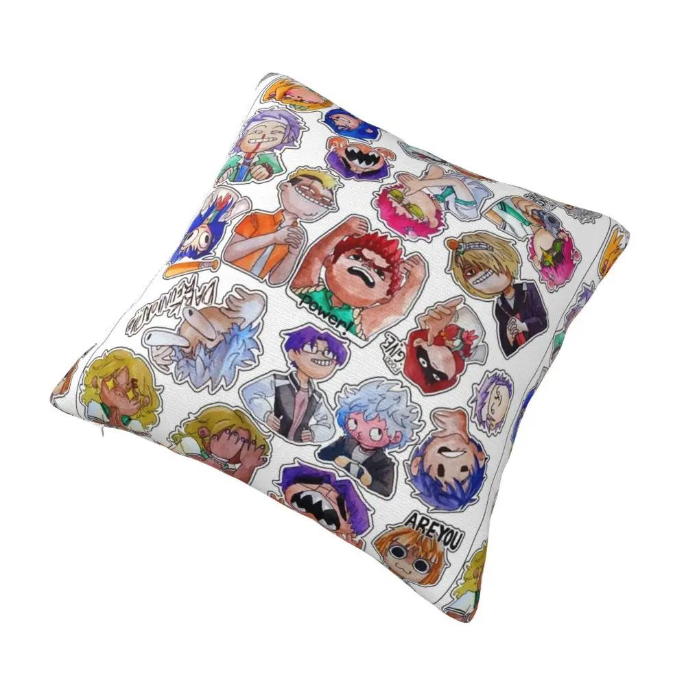 Saiki K Full Set Square Pillow Case Cushion Cover Fashion Polyester Decorative Pillowcase for Car