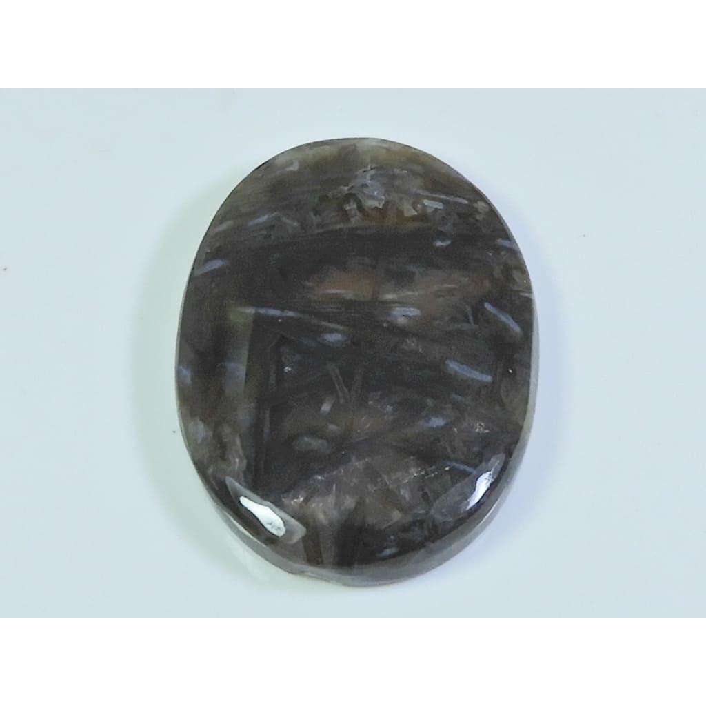 48Cts. Natural Tree Moss Agate Oval Cabochon Loose Gemstone 25X35X05MM D-145