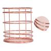 Round Hollow Chopstick Cage Multifunctional Desktop Pen Holder Organizer for Home KitchenRose Gold