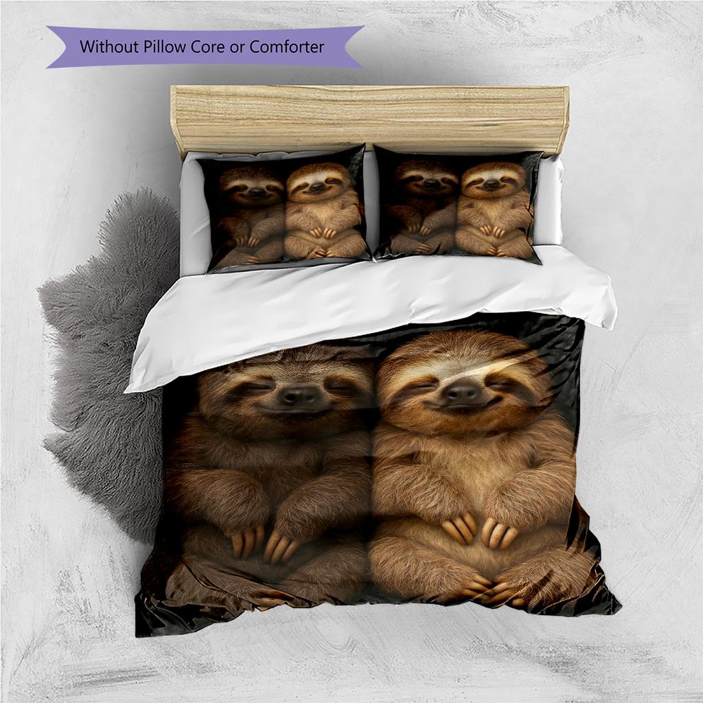 Cartoon Pattern Bedding Quilt Set Quilt Cover Pillowcase Home Decoration Birthday Gift (1 * Duvet Cover + 2 * Pillowcase, Without Core)