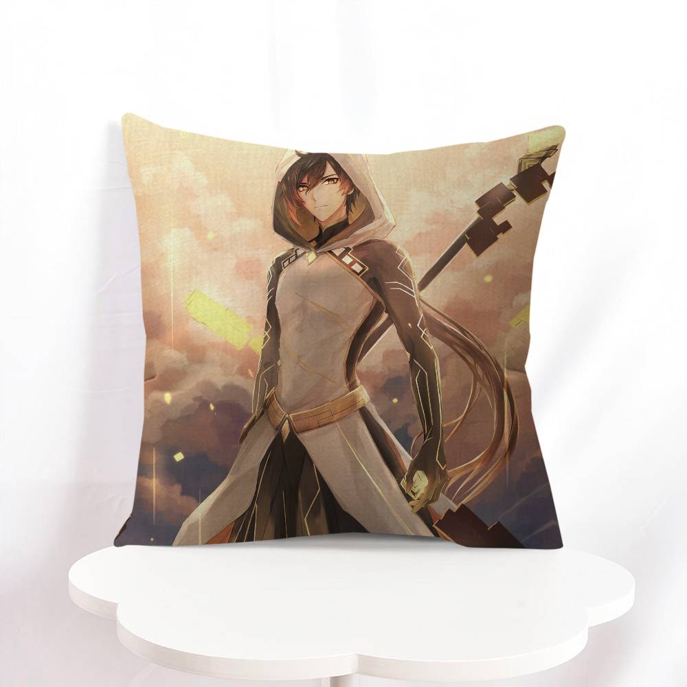 Zhongli Tecknad Kudde Gåvor Hemkontor Möbler Sovrum Soffa Bil Kuddfodral Fodral 45x45cm