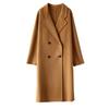2024 Autumn Double-Breasted Woolen Women's Mid-Length Loose Coat