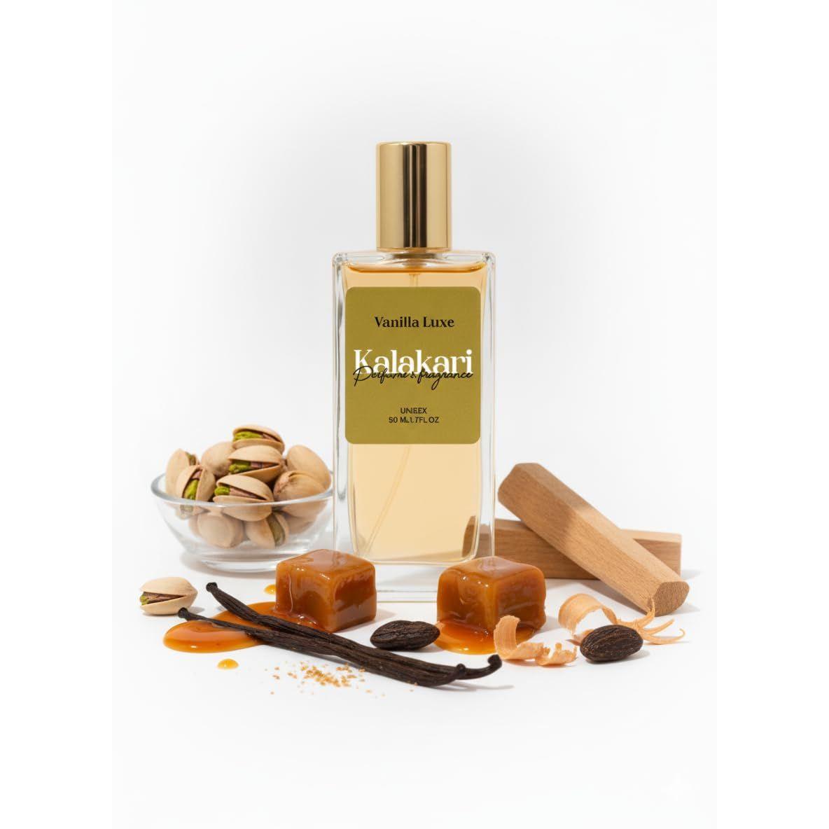 Kalakari Vanilla Luxe Парфюмерная вода, Премиальный гурманский аромат, Ваниль, Карамель, Бобы тонка и Сандал | 50ML