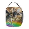 Wolf wütendes Tier  Lunchtasche Tragbar Aluminiumfolie Verdickt Isoliert Lunch-Tasche Geschenk Wasserdicht Lunch-Tragetaschen