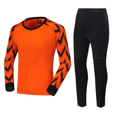 Goalkeeper Jersey, Chest Pads, Elbow Pads, Children's Goalkeeper Jersey, Middle School Students Long-sleeved Training Jersey, Competition Jersey