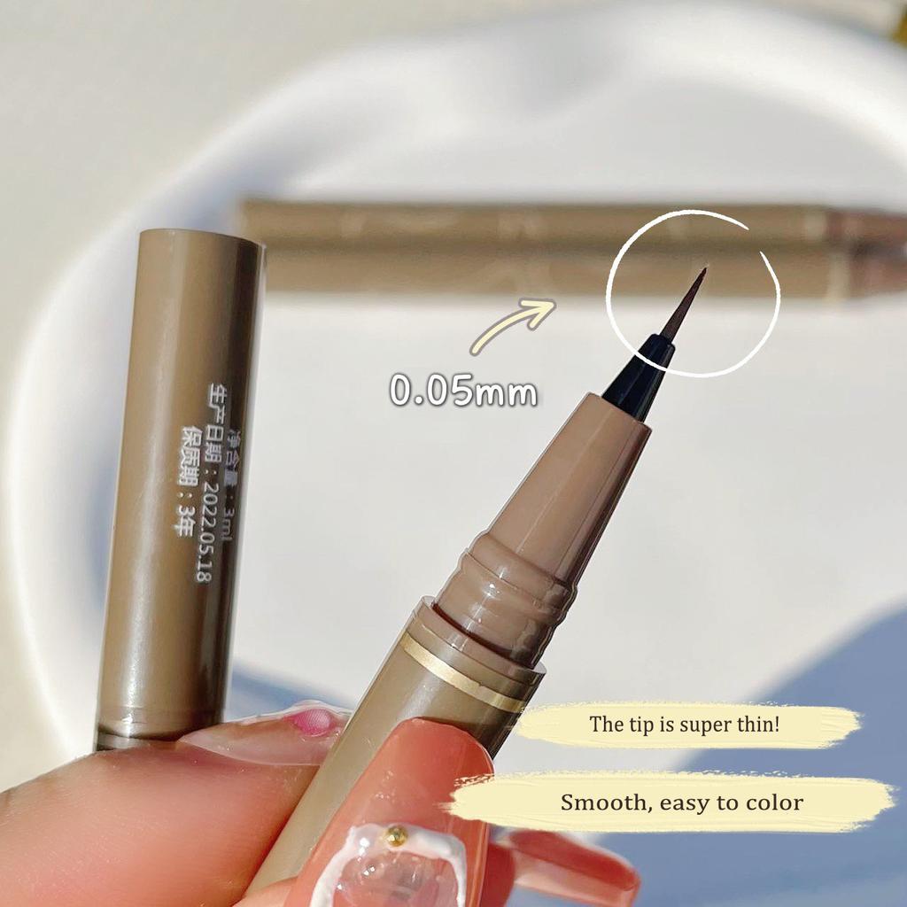 Flüssiger Eyeliner Liegender Seidenraupenstift Mattschatten Langlebiger wasserdichter, schnell trocknender Teebraunstift Glitzer-Augen-Make-up Beauty-Tools