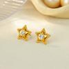Explosive Imitation Pearl Sweet Small Fresh Mini Five-pointed Star Fashion Stud Earrings Light Luxury Earrings Earrings with Accessories