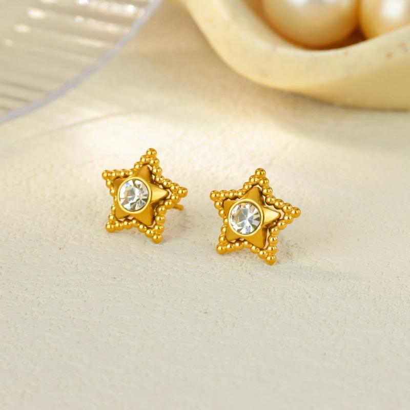 Explosive Imitation Pearl Sweet Small Fresh Mini Five-pointed Star Fashion Stud Earrings Light Luxury Earrings Earrings with Accessories