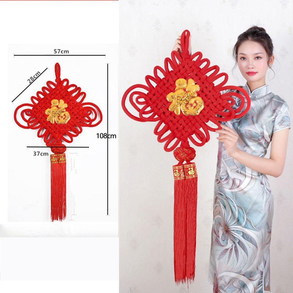 Peace Blessing Red Chinese Knot Room Wall Ornament Spring Festival Pendants New Year Decor