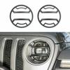 Front Headlight Lamp Guard Cover Trim Decor Black For Jeep Wrangler JL JT 2018+