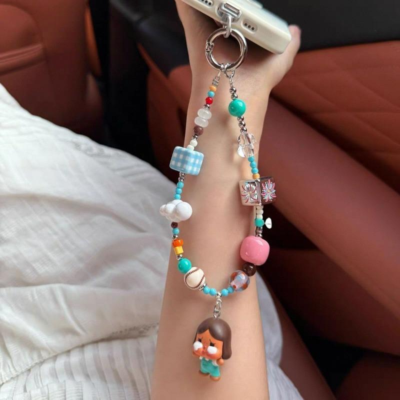 Hug and Cry Baby Handmade Homemade Mobile Phone Chain Genuine Cute Grain Childlike Dopamine Niche Cute Pendant