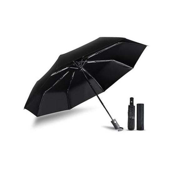 Foldable Umbrella Large Size Men Lightweight One-touch Automatic Open Close Sunshade Rain Sun Compatible Durable compact210T Super Water-repellent8 UV