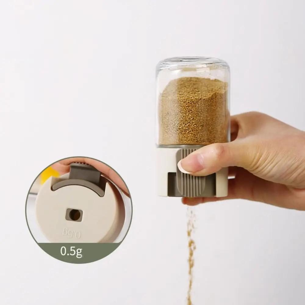 Glass Bottle Quantitative Salt Bottle Quantitative 0.5g Press Type Spice Dispenser Flavor Container Kitchen Accessories
