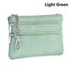 Portable PU Leather Money Coin Purse Waterproof Wear-resistant Credit Card Holoder Zipper Wallet Money Bag Women Men