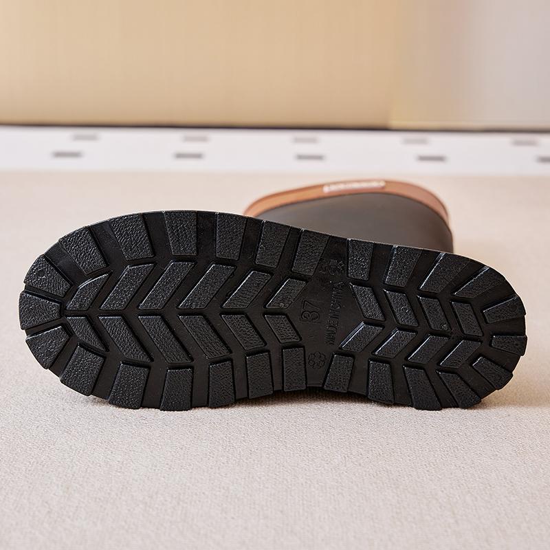 Women's High-cylinder Rain Boots: Stylish For Outdoor Wear, Thick-soled Water Shoes, Waterproof Galoshes, Camping Long Boots