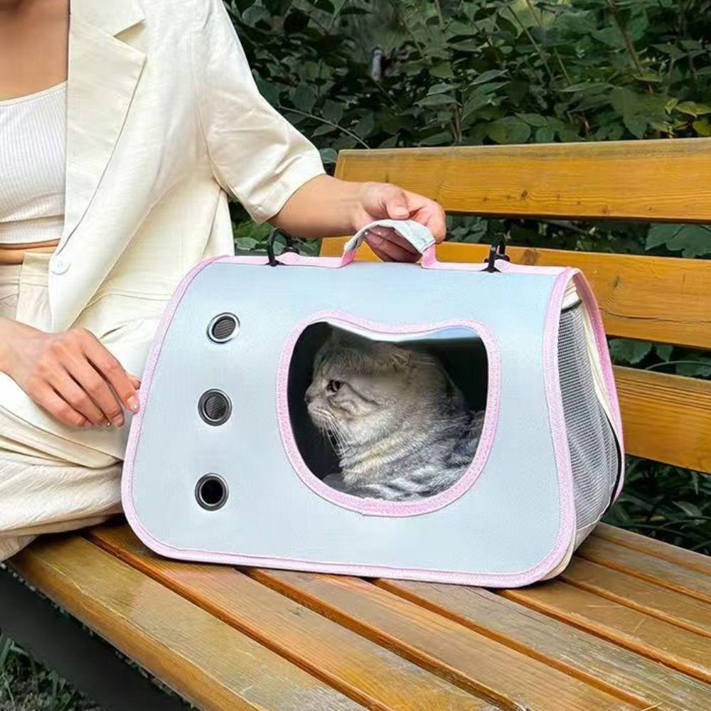 Multi Functional Pet Outing Bag Breathable Foldable Cat Bag  Outdoor Activities