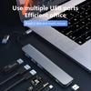 8-in-2 USB 3.0 HUB USB C HUB 4K HDMI Adapter with RJ45 SD/TF High Speed Transmission Splitter TYPE-C HUB For MacBook Computer