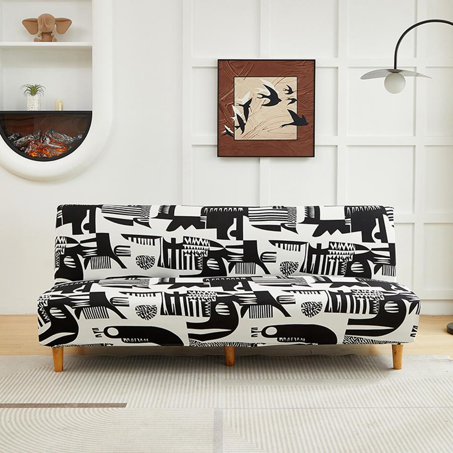 

Высококачественный чехол на диван-кровать с принтом, пыленепроницаемый, эластичный чехол-футон для гостиной, новый стиль, украшение для дома S