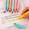 4Pcs Dual-Tip Cat Paw Highlighter with Stamp & Marker Cute Pastel Journaling Pen for Students Smooth Quick-Dry Fun School