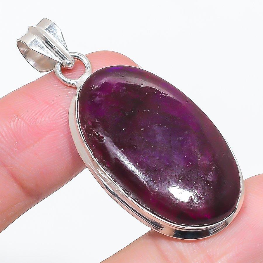 

Natural Pink Labradorite Gemstone 925 Sterling Silver Jewelry Pendant 1.97 s6m87
