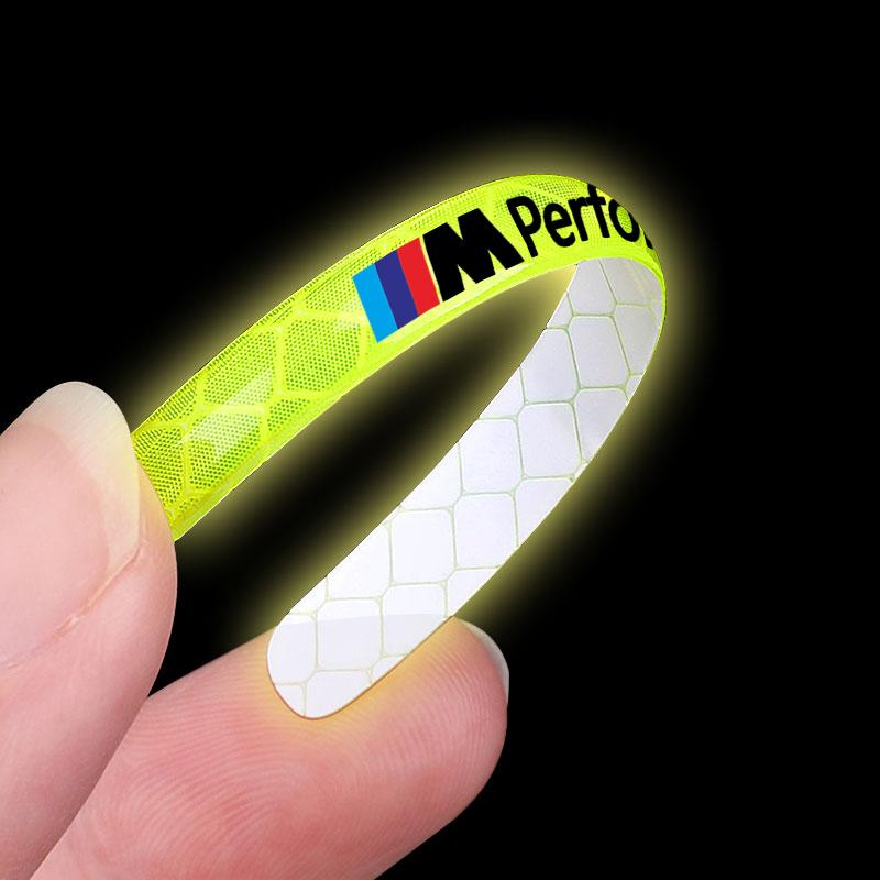 Car Wheel Hub Reflective Stickers Tire Rim Luminous Accessories For BMW M E34 E36 E60 E90 E46 E39 E70 F10 F20 F30 X5 X6 X1 M3 M5 M6 E71 F01 F02 F87
