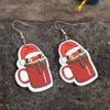 Cross-border Retro Cartoon Santa Claus Cup Earrings