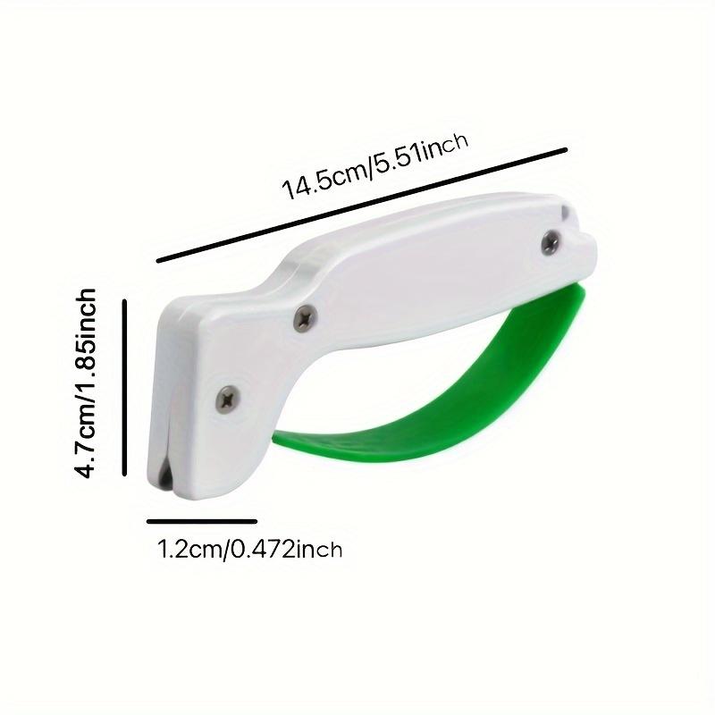 Portable Knife Sharpener for Garden Tools & Kitchen Knives - Rust-Proof, Diamond Grind Tungsten Carbide Inserts, Safe Finger Guard, Easy To Clean