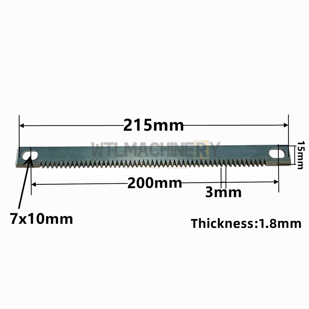 5Pieces Packing Machine Serrated Cutting Blade Width 15mm Cutting Tooth Knive