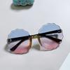 Frameless Square Spring and Summer Bright Fashion Women's Sunglasses Are Suitable for Daily Vacation Beach Accessories