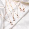 Metal English Letter Pendant Necklace Ladies A-Z For Gift