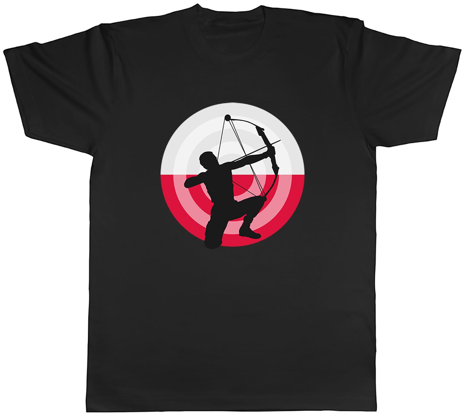 Archery Flags Poland Mens Unisex T-Shirt Tee XXL