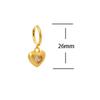 2026 French Style Brushed Heart Huggie Earrings - Matte Gold Silver Zircon Inlaid Heart Drop Earrings for Women Niche Design Jewelry