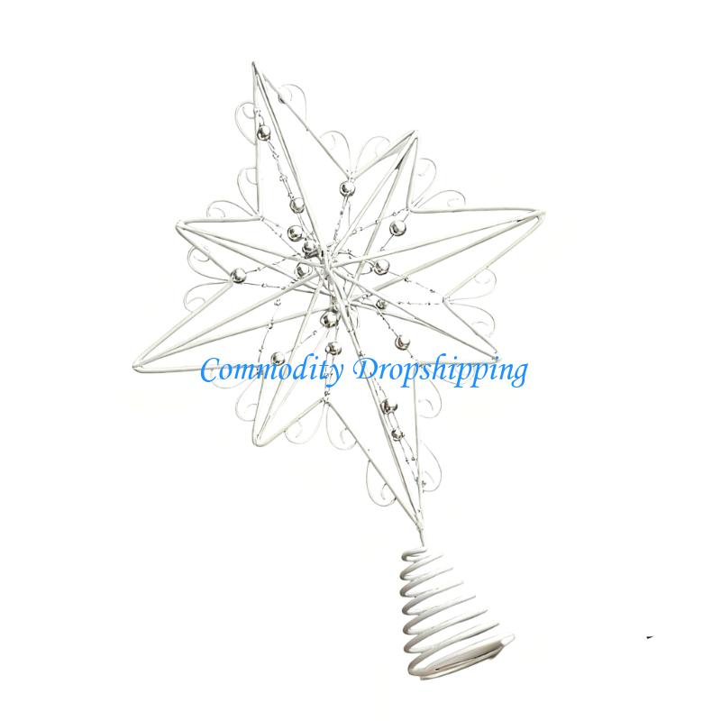 Y5JC Decorative Christmas Tree Toppers Metal Decoration for Indoor Outdoor Use Seasonal Party Supplies